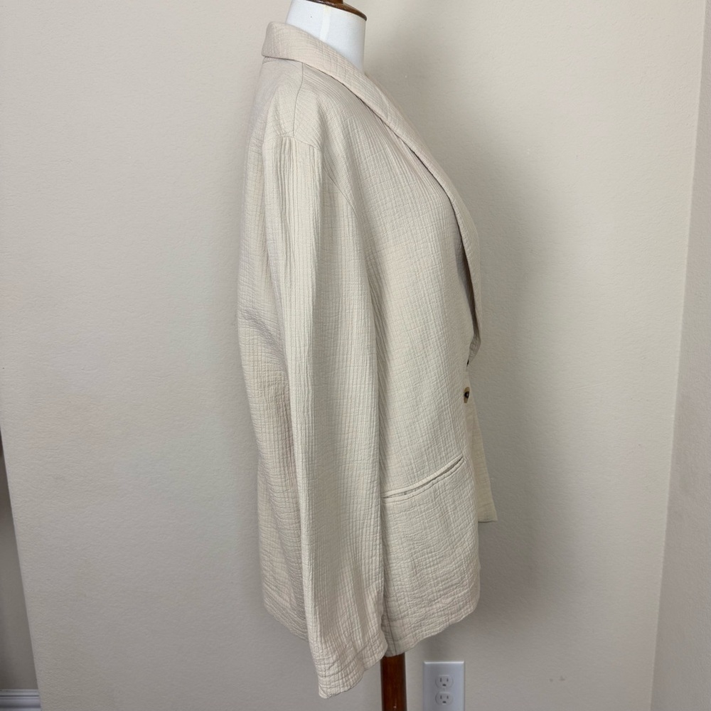 Free People Rowan Cotton Blazer in Ecru - Picture 11 of 14
